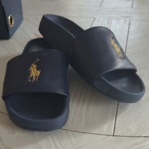 Polo by Ralph Lauren Cayson Slides, Dark Blue